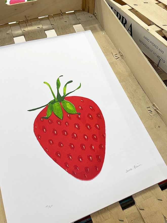 Strawberry Screenprint