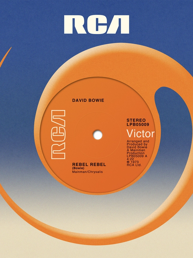 Rebel Rebel record sleeve dibond