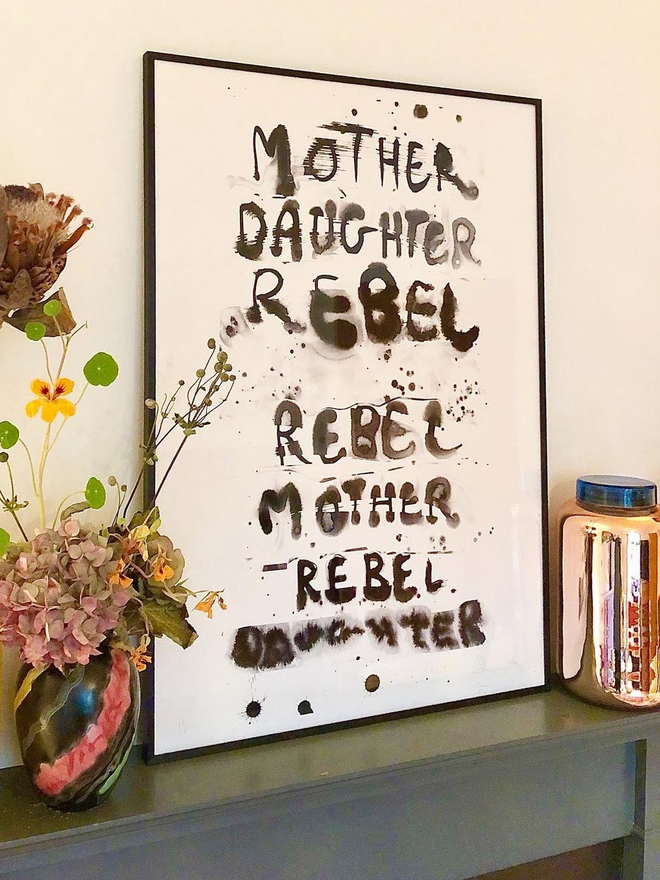 Extra Large Rebel Mother Monochrome Print