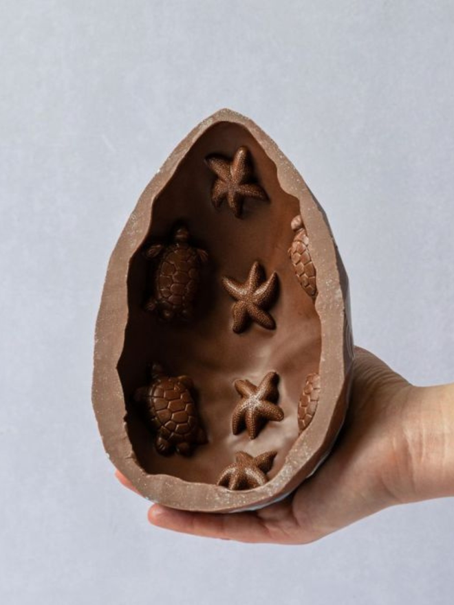 chocolate ocean turtle easter egg