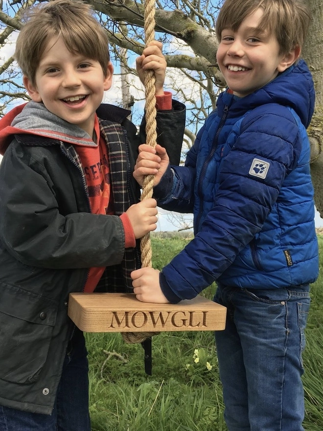 Personalised Oak Swing 