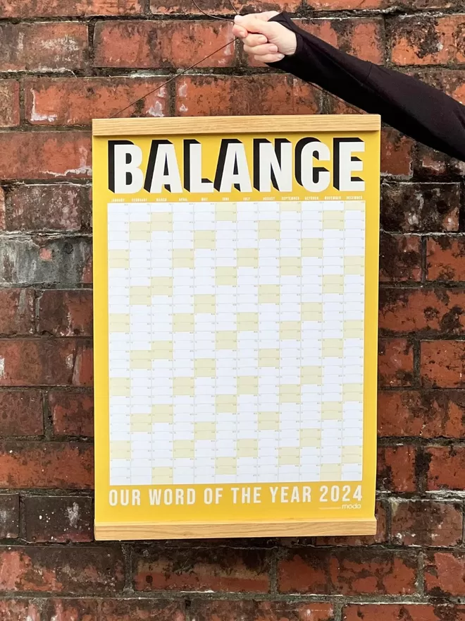 Balance Word of The Year wall calendar