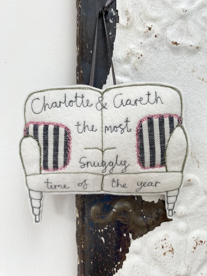 Personalised Christmas Sofa Decoration