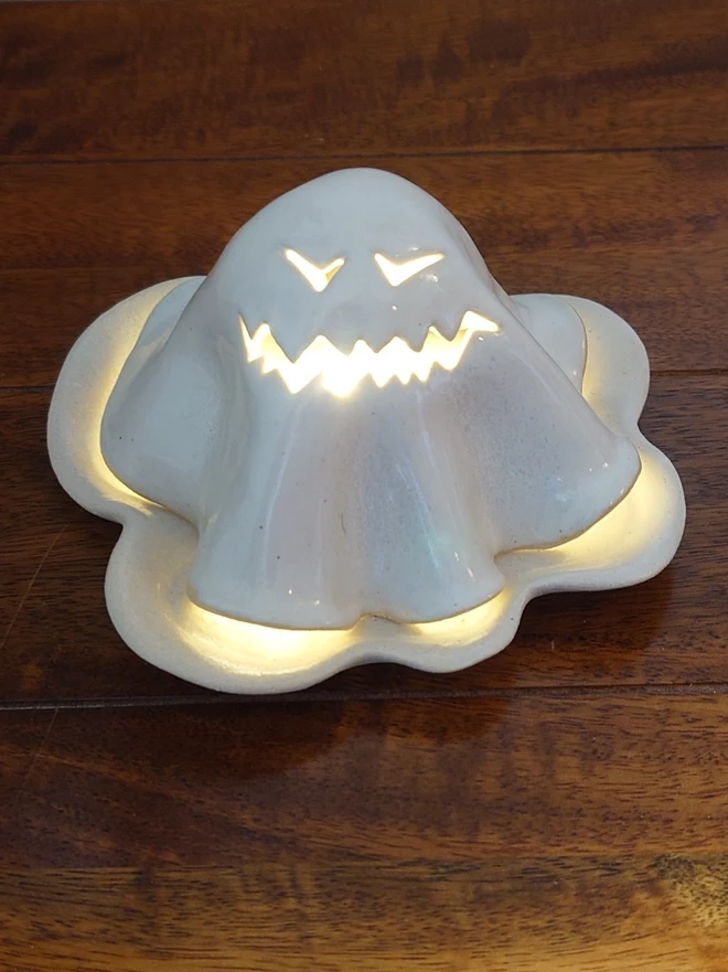 Halloween Ghost Tea Light Candle Lantern