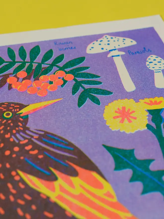 'November' Month Forage Print