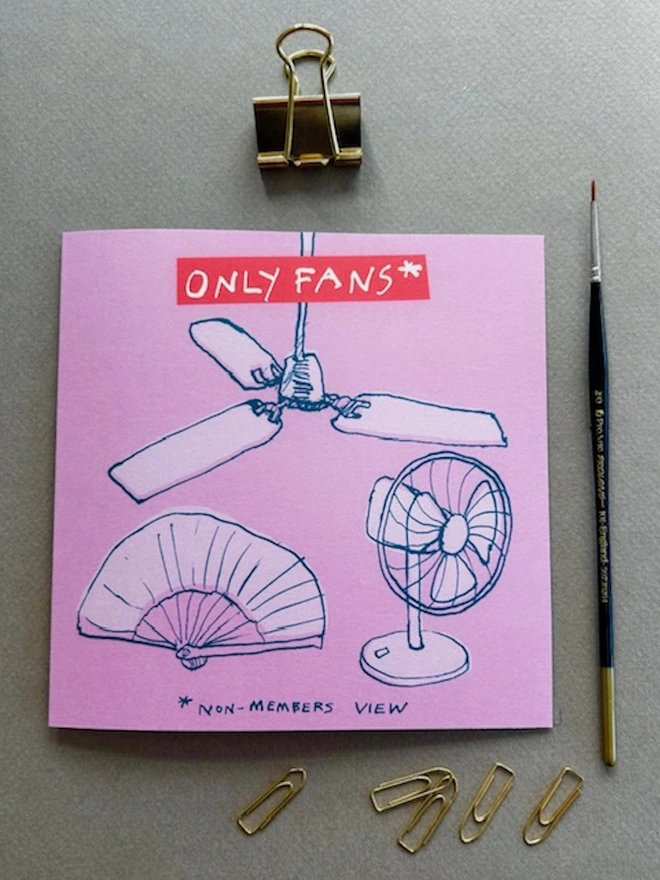 'Only Fans' Greetings Card