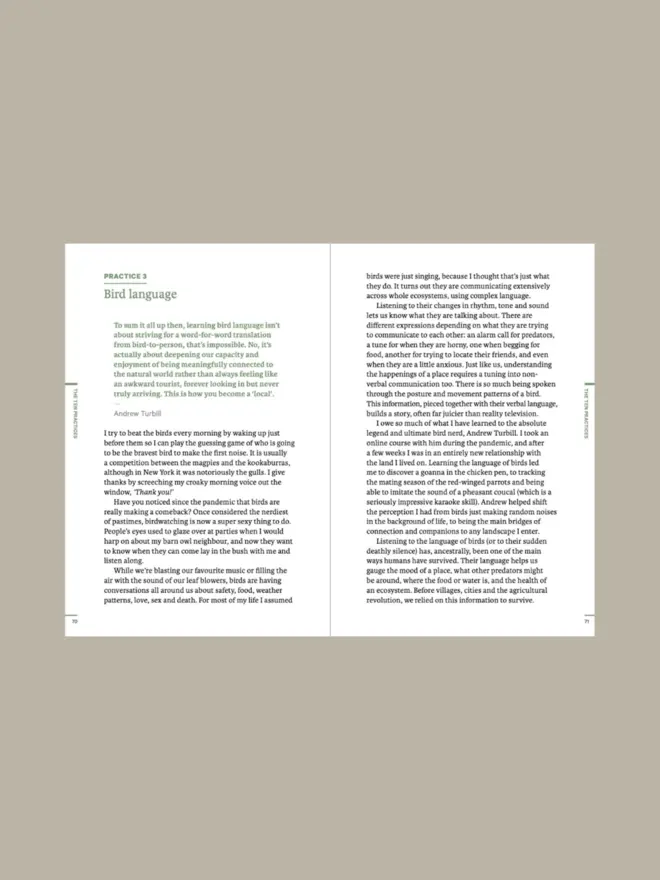Inside spread of paperback book