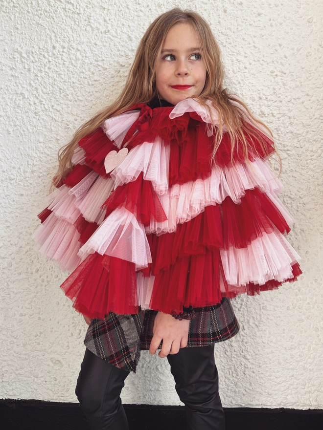 Red and pink cape