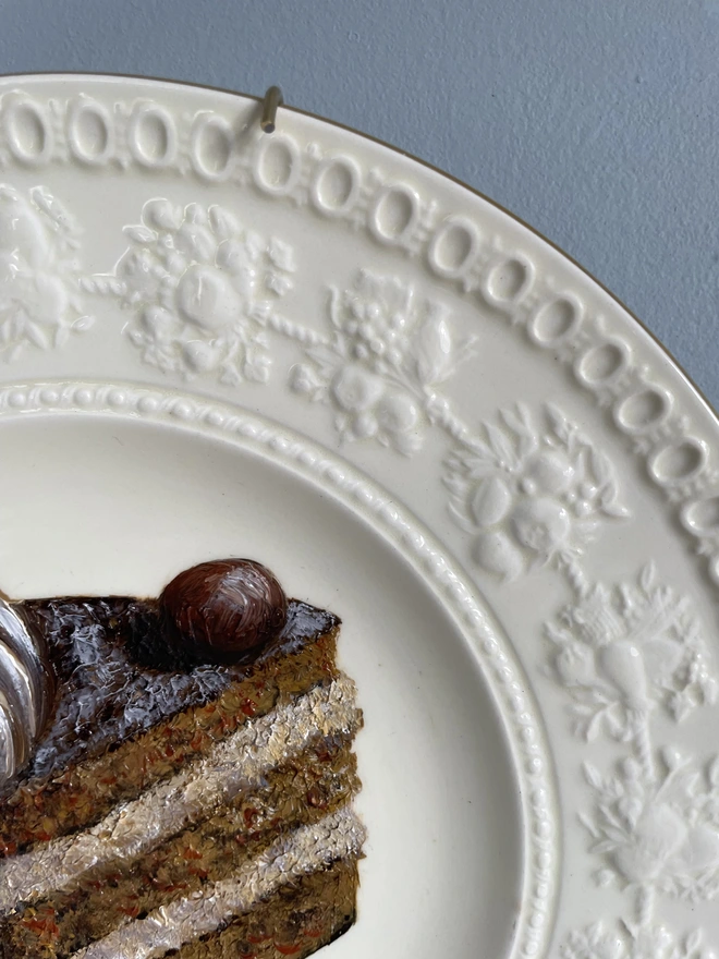 detail of cake painting