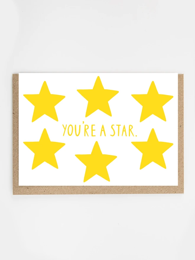 you're a star illustrated card