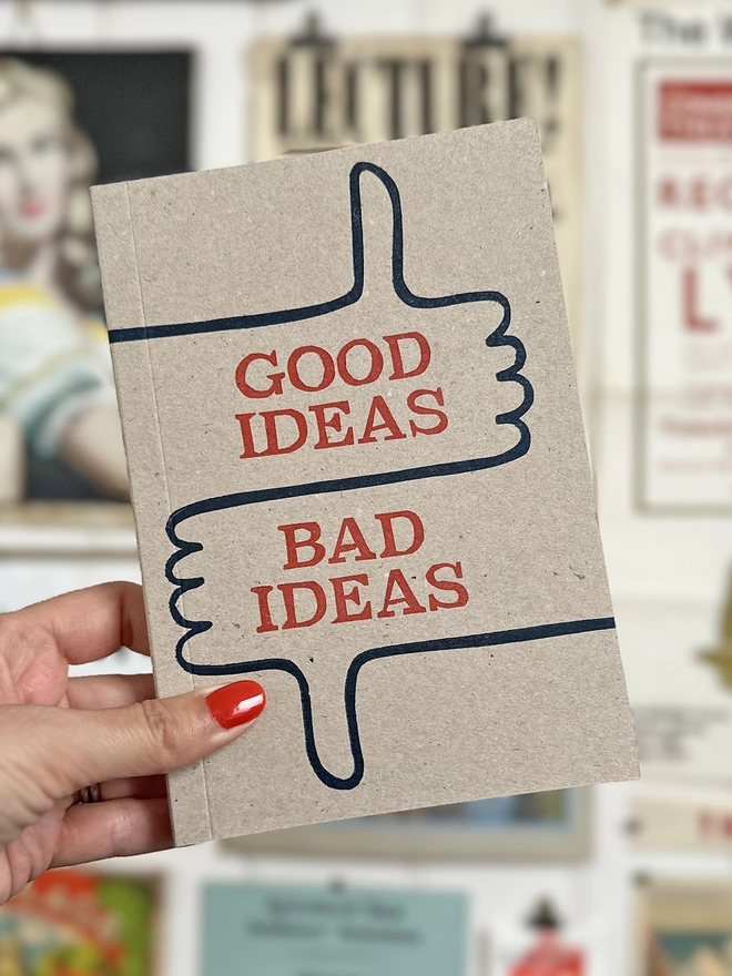 Good / Bad ideas letterpress notebook