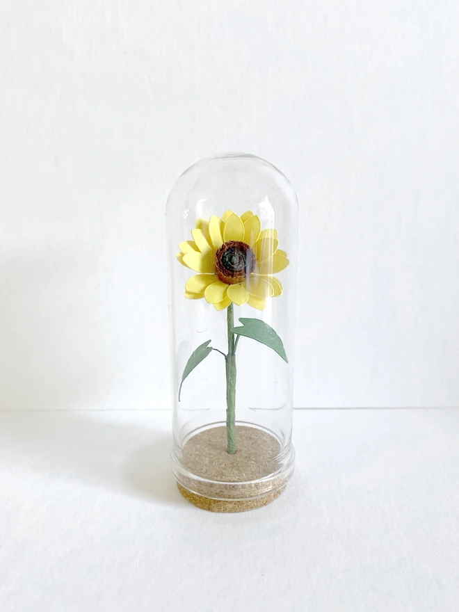 Handmade Mini Sunflower Dome
