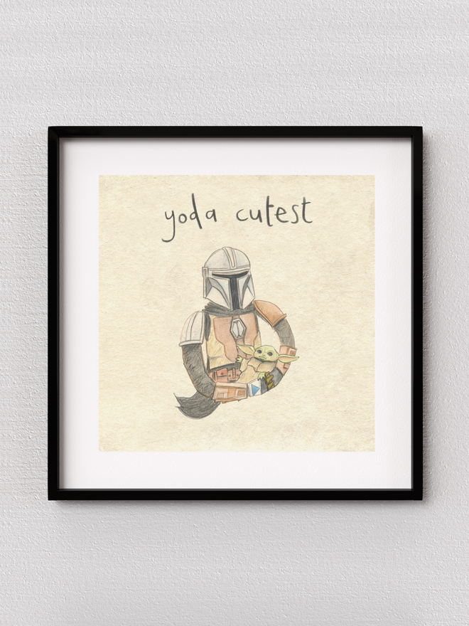 'Yoda Cutest' Star Wars Print