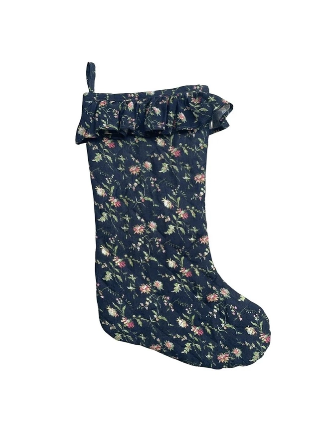 Midnight Blooms Christmas Stocking
