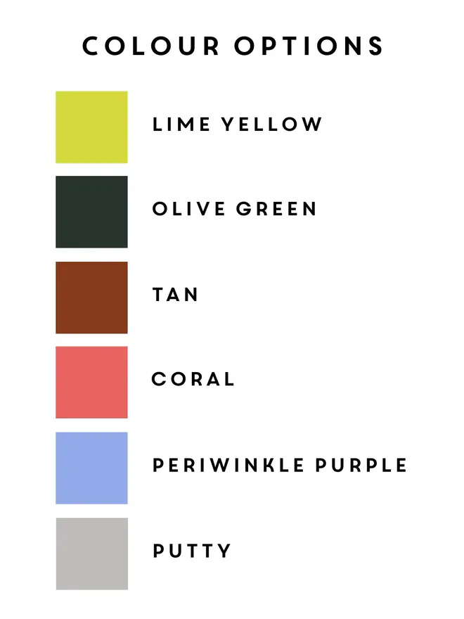 Hand Made Leather Personalised Coaster Colour Chart