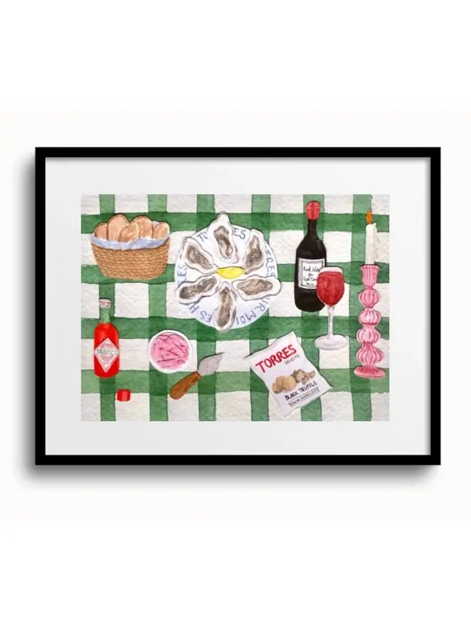 Large Date Night Print Framed Example