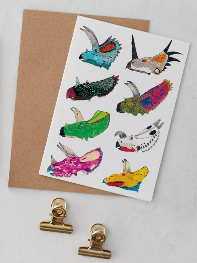 Ceratops Dinosaur Greeting Card