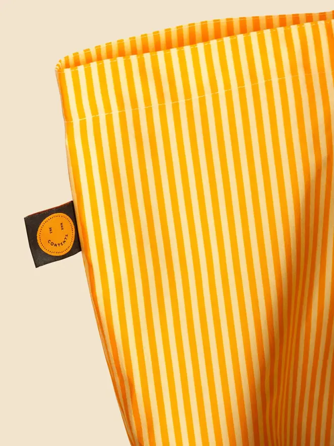 Emma Paton Yellow Striped Contents Bag
