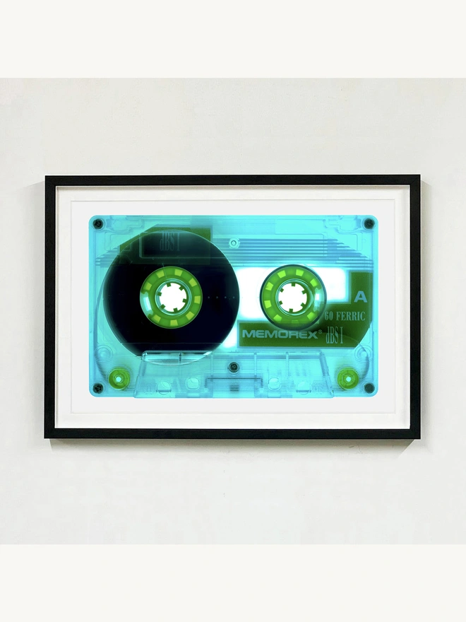 Heidler and Heeps Tape Collection Ferric 60 Aqua framed in black