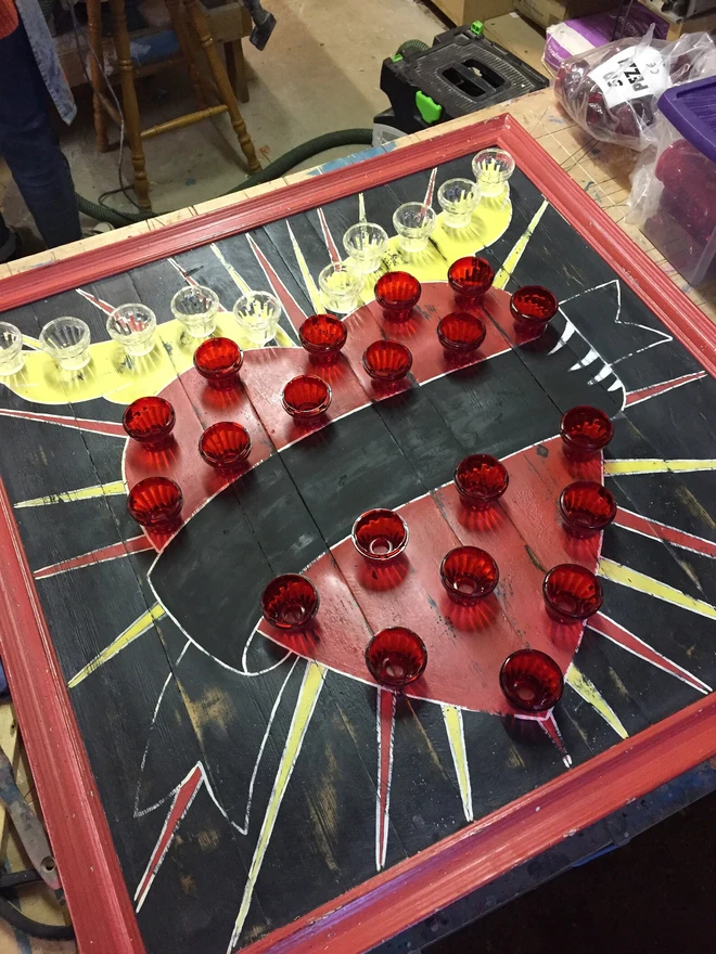 heart wings personalised light up sign