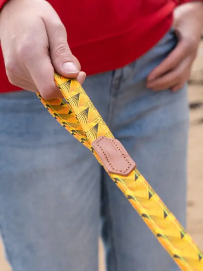 Colourful handmade dog lead