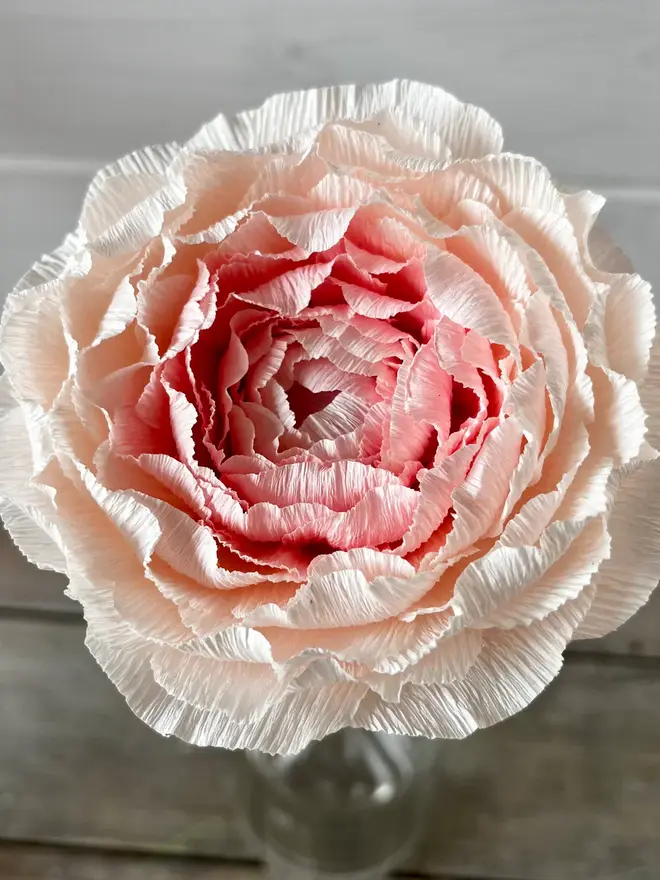 Tonal Pink Crepe Paper Rose