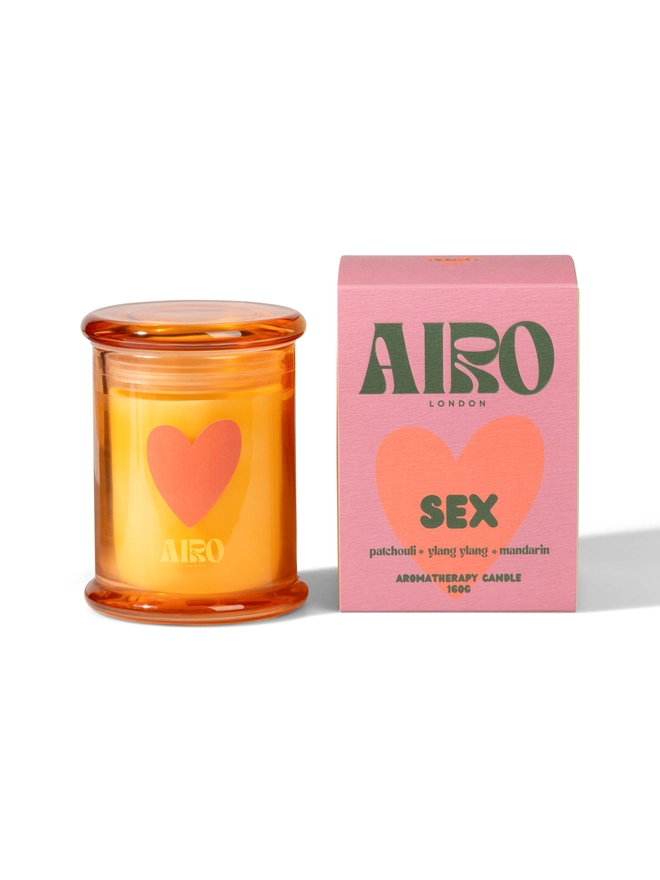 AIRO SEX mini candle with patchouli, mandarin, ylang ylang