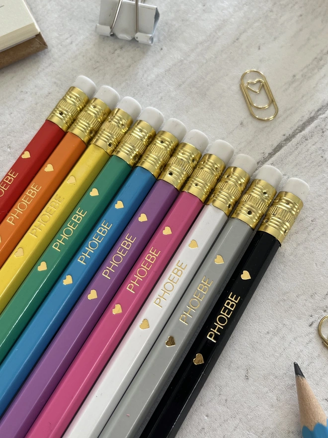 Personalised Writing Pencils (Set of 10)