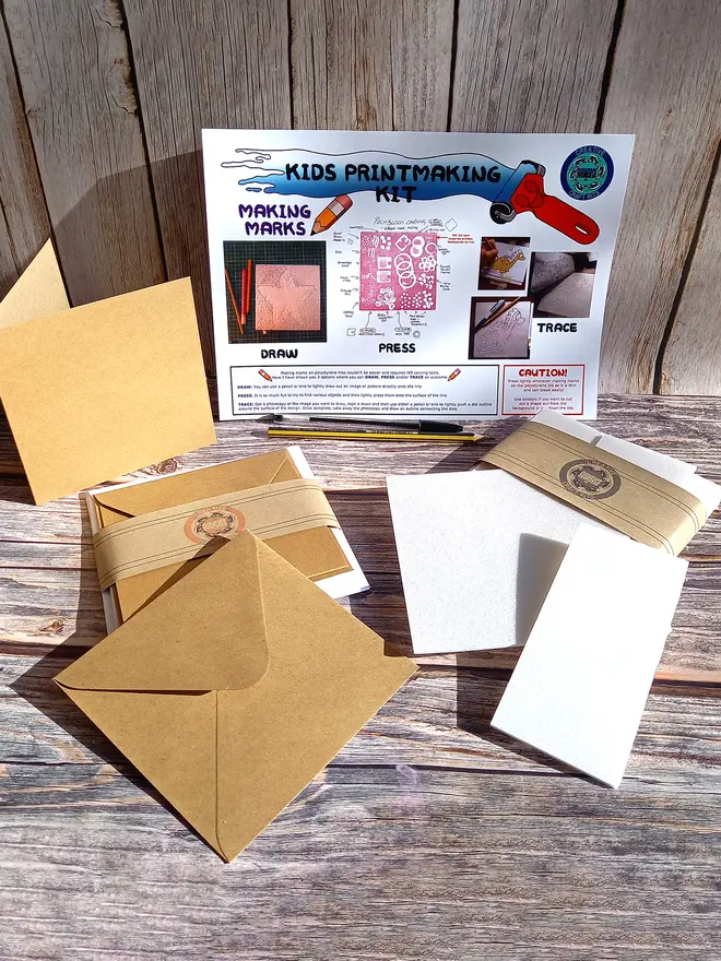 plyblock kit for kids envelopes paper and instructions
