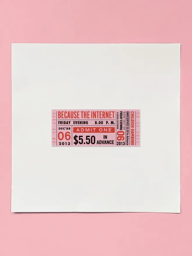 personalised gig concert ticket print