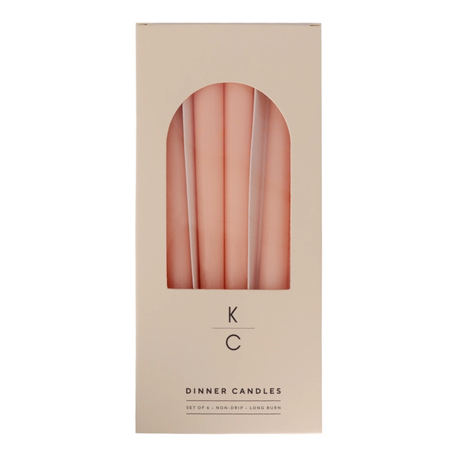 Peach dinner candles in a box