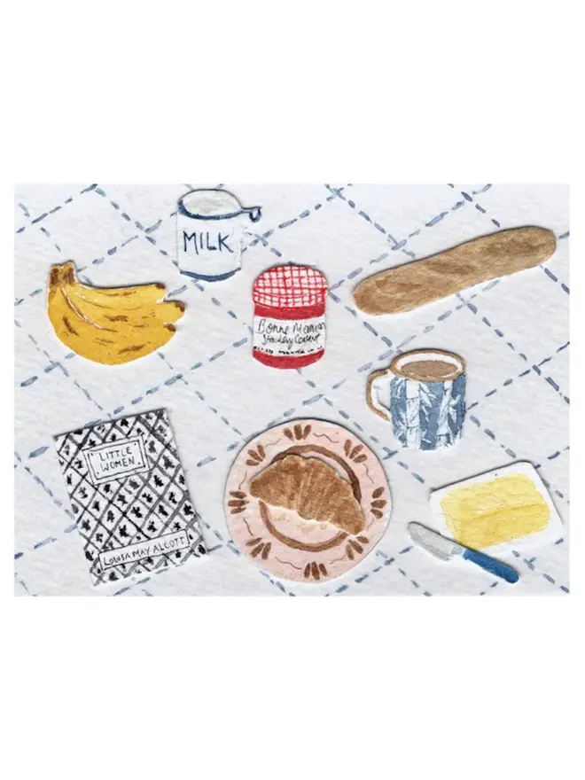 Breakfast In The Country Greetings Card