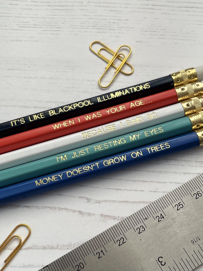 Parental Phrases Inspired Pencil Set (Set of 5)