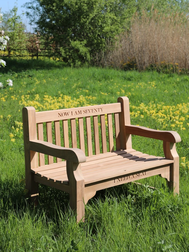 70th birthday bench