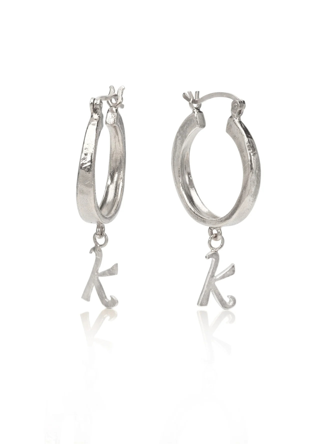 Personalised Letra Hoop Letter Earrings