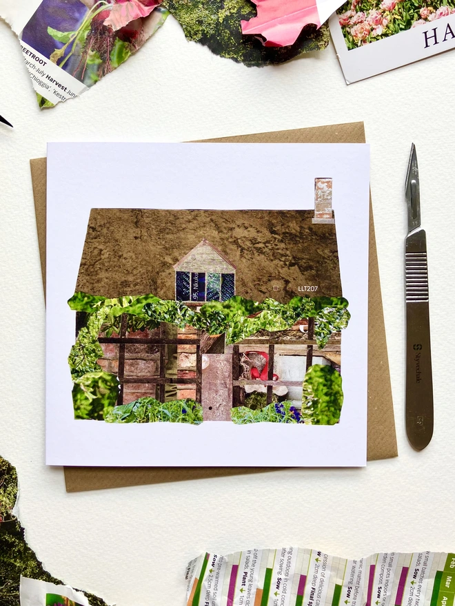 Cute Cottage Home Card