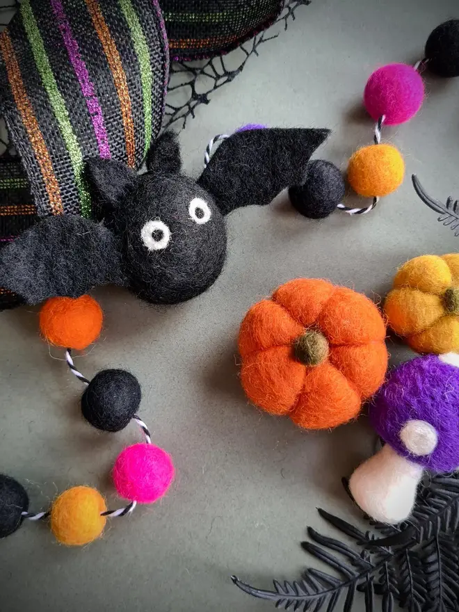 Colourful Bat Halloween Garland Halloween Decoration