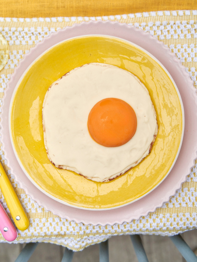 Giant fried egg Easter chocolate