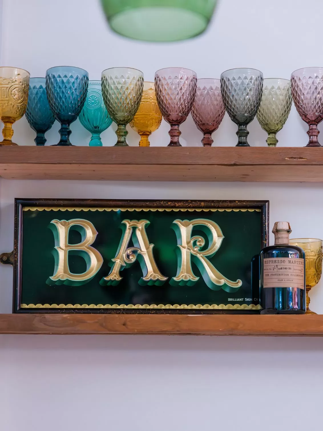 Acid Etched 'BAR' Sign