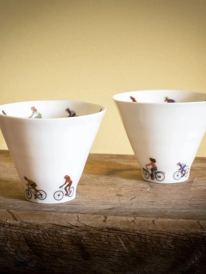Cyclist's Espresso Cups (Set Of 2)