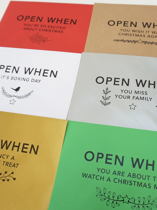 Personalised Open When Envelope Gift for Christmas