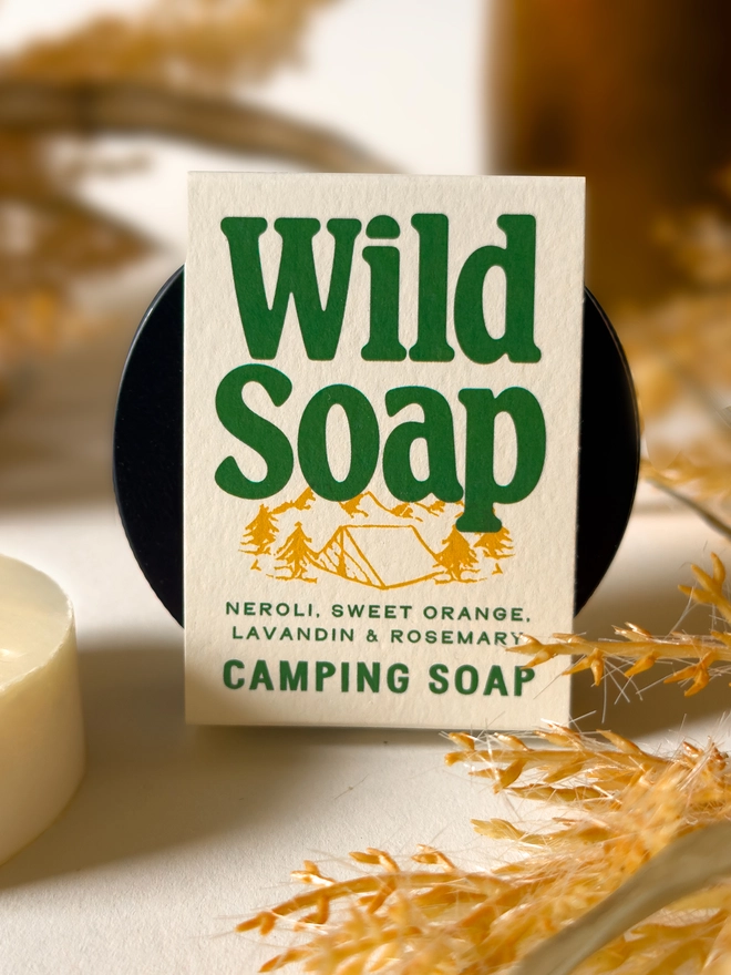 Camping Soap in packaging