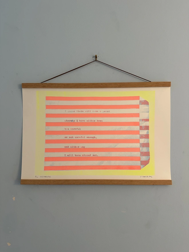 'Inevitabilities' A2 Screenprint Wall Art Original 
