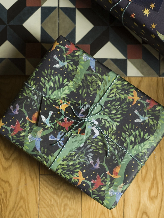 Forest Flight Birds Wrapping Paper