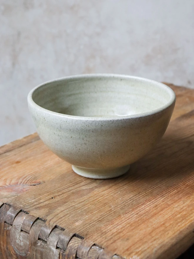Handmade Ceramic Flower Frog & Bowl Set