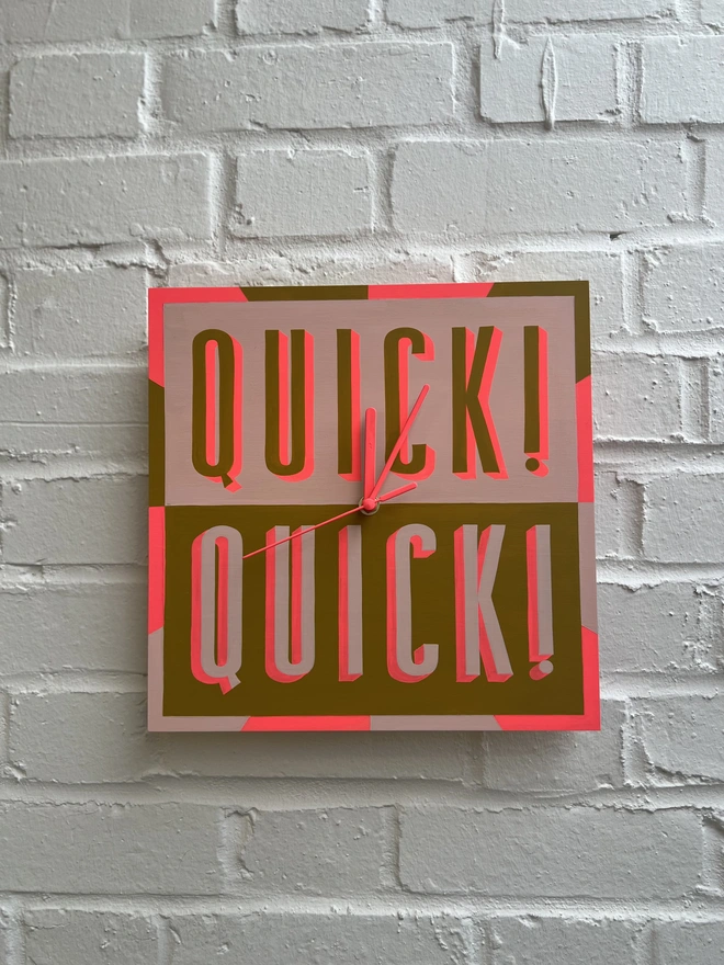 hand painted clock sylvie signs