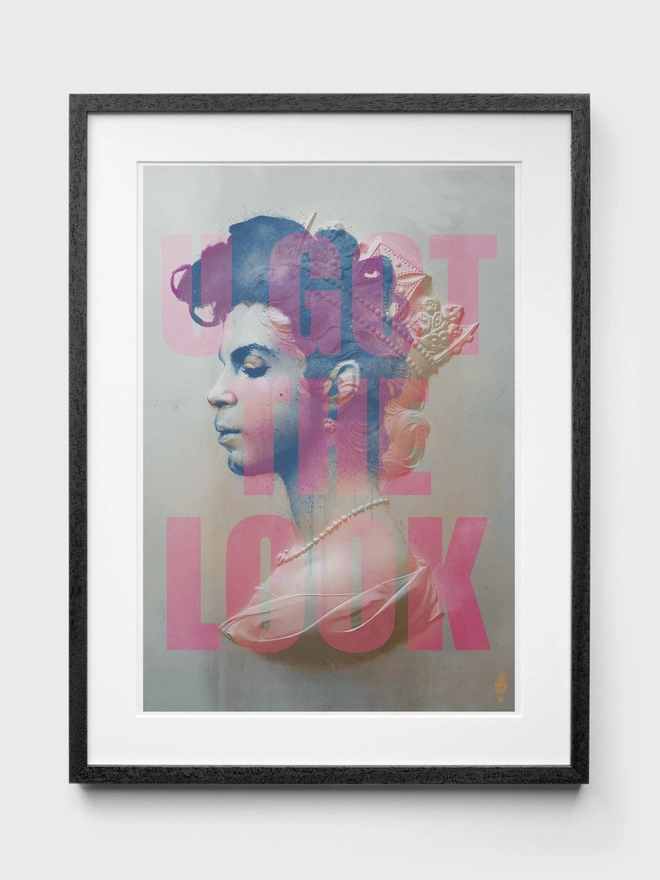 Prince U Got The Look Art Print - Black Frame
