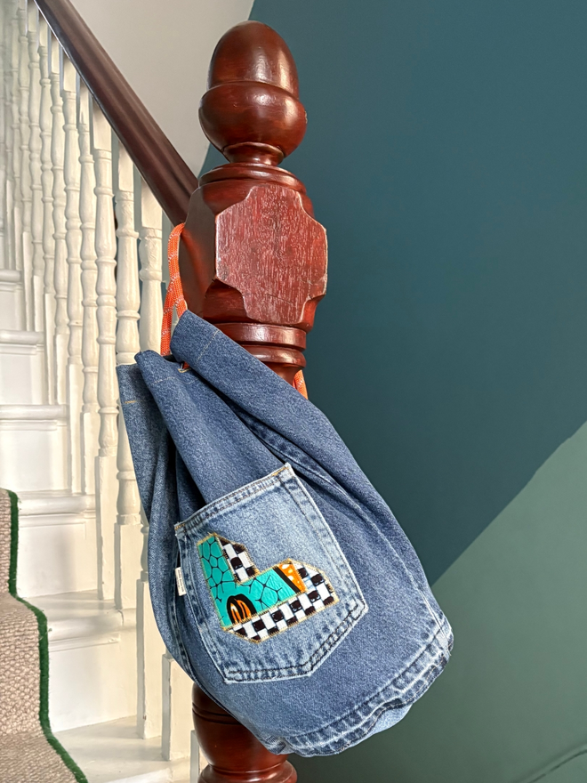 Denim Bag With Initial