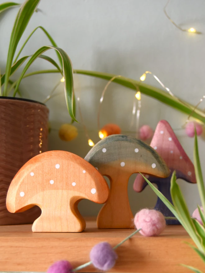  Wooden Toadstool Toy 