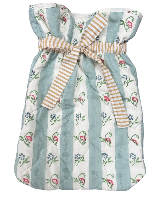 Striped Wild flower Hot Water Bottle Cover